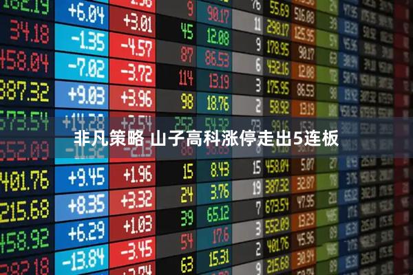 非凡策略 山子高科涨停走出5连板