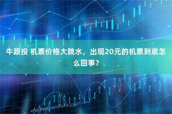 牛跟投 机票价格大跳水，出现20元的机票到底怎么回事？