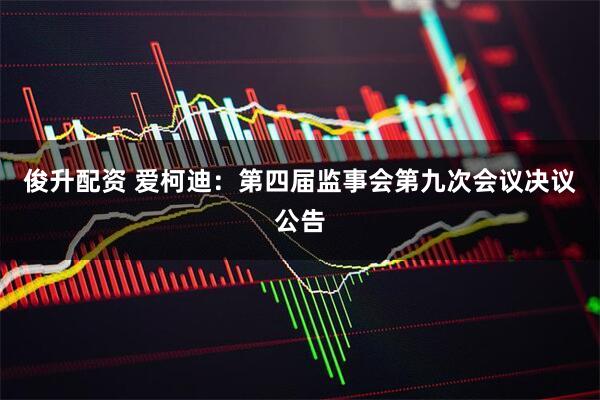 俊升配资 爱柯迪：第四届监事会第九次会议决议公告