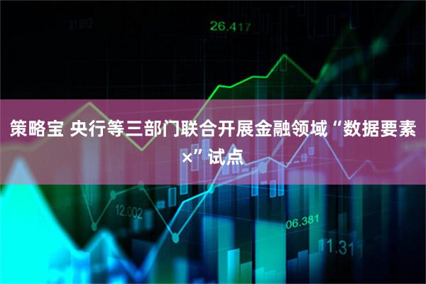 策略宝 央行等三部门联合开展金融领域“数据要素×”试点
