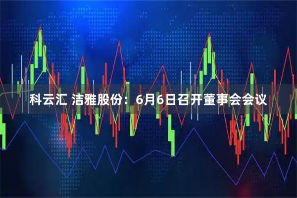 科云汇 洁雅股份：6月6日召开董事会会议