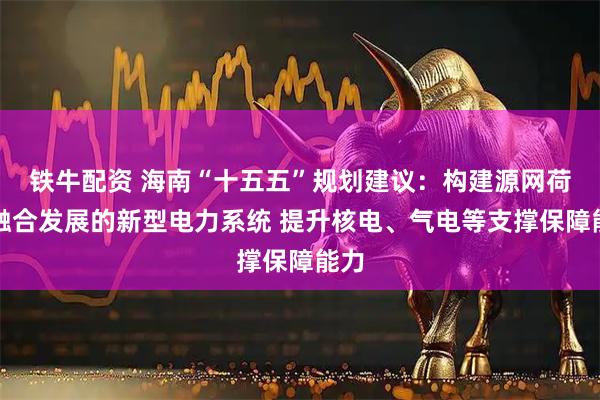 铁牛配资 海南“十五五”规划建议：构建源网荷储融合发展的新型电力系统 提升核电、气电等支撑保障能力