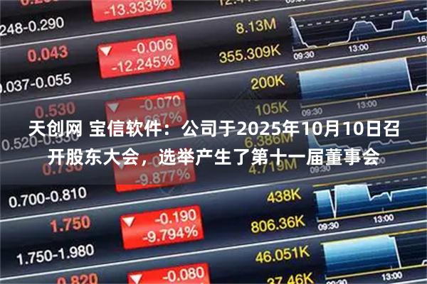天创网 宝信软件：公司于2025年10月10日召开股东大会，选举产生了第十一届董事会